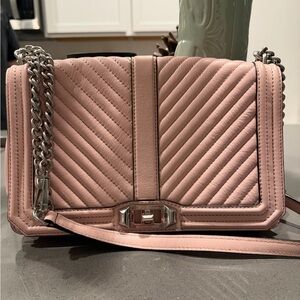 Rebecca Minkoff Pink Quilted Chain Shoulder Bag